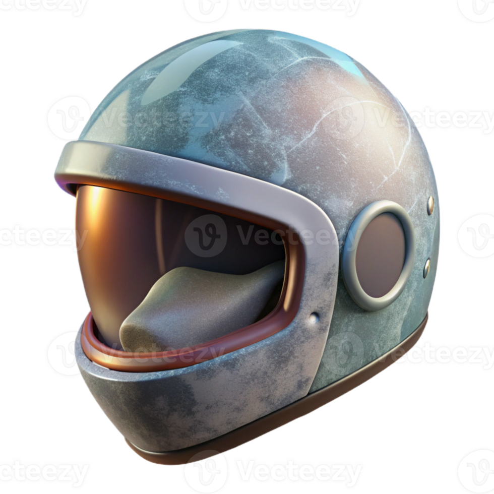 dramatic vintage Motorcycle Helmet Visor Down Transparent Background genuine png