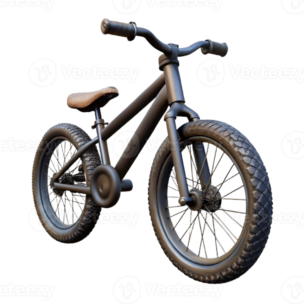 wonderful vintage Mountain Bike Black Isolated Element premium png