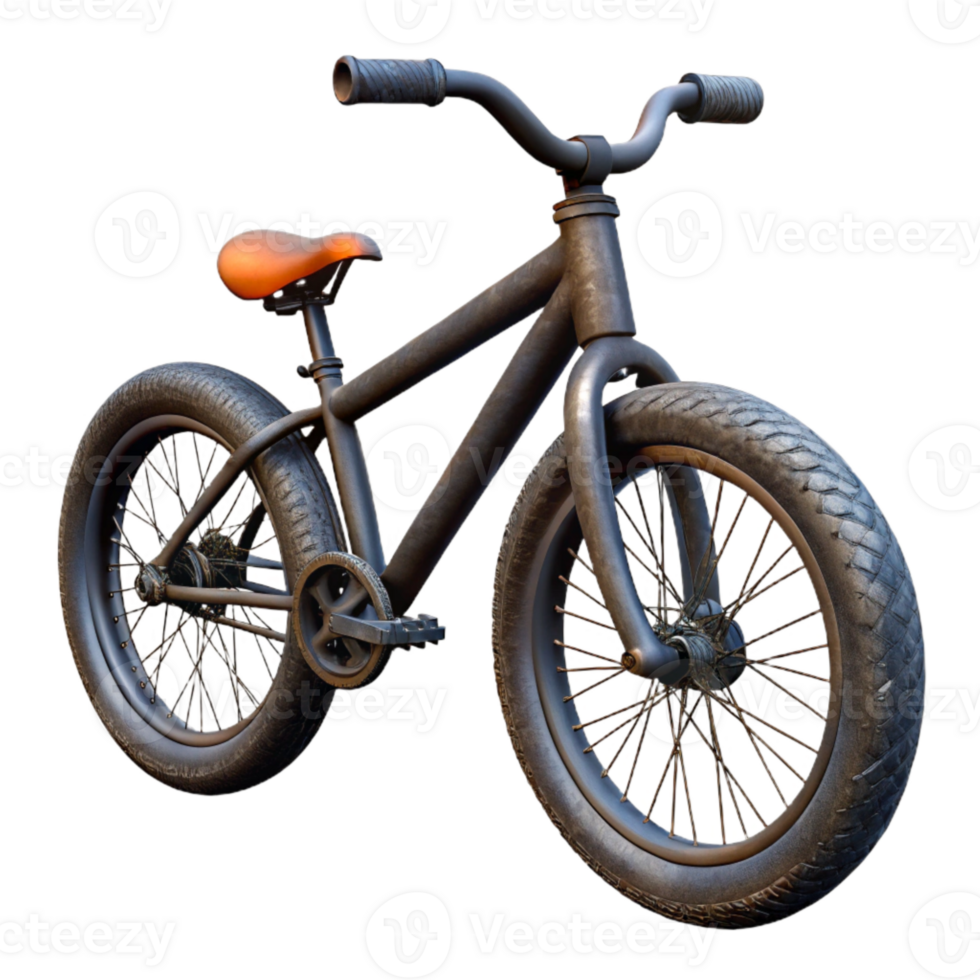 dramatic vintage Mountain Bike Black Isolated Element exclusive png
