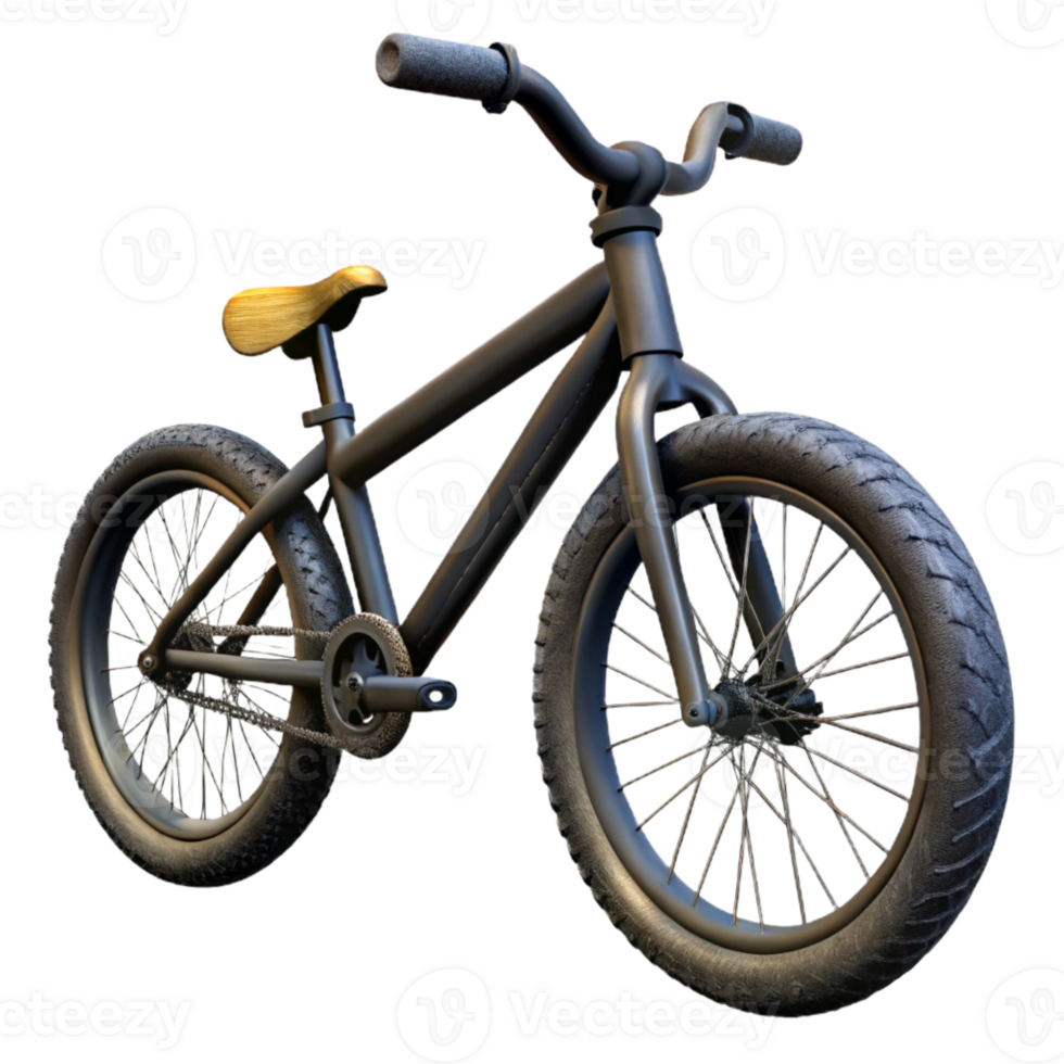 elegant traditional Mountain Bike Black Isolated Element high resolution png