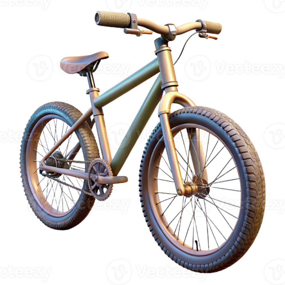 elegant contemporary Mountain Bike on Trail Side View Isolated png