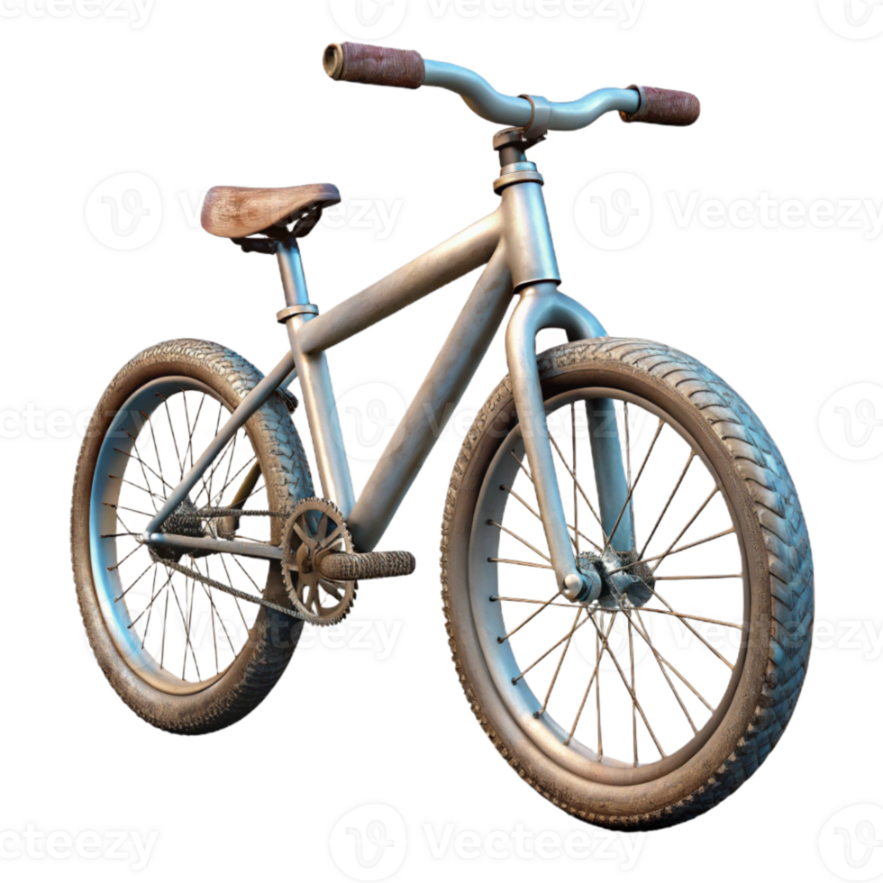 wonderful minimalist Mountain Bike Side View Isolated genuine png
