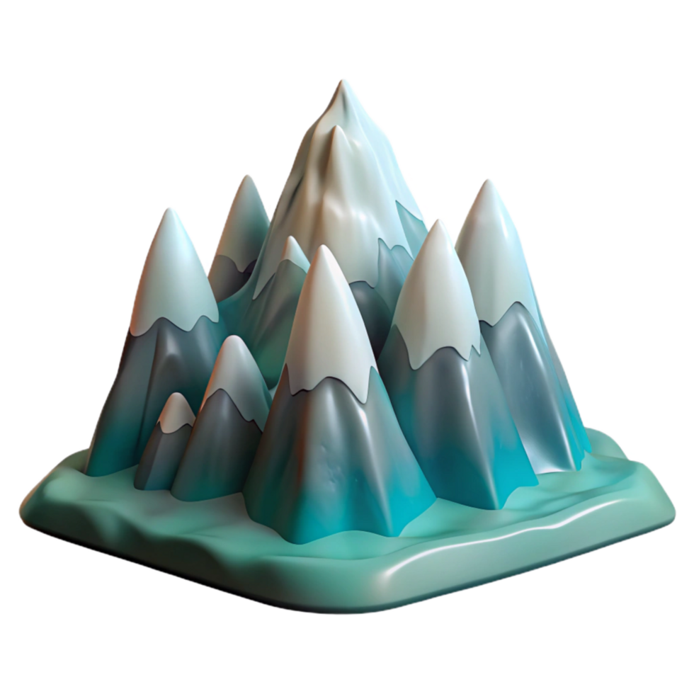 wonderful abstract Mountain Landscape Transparent Background detailed png