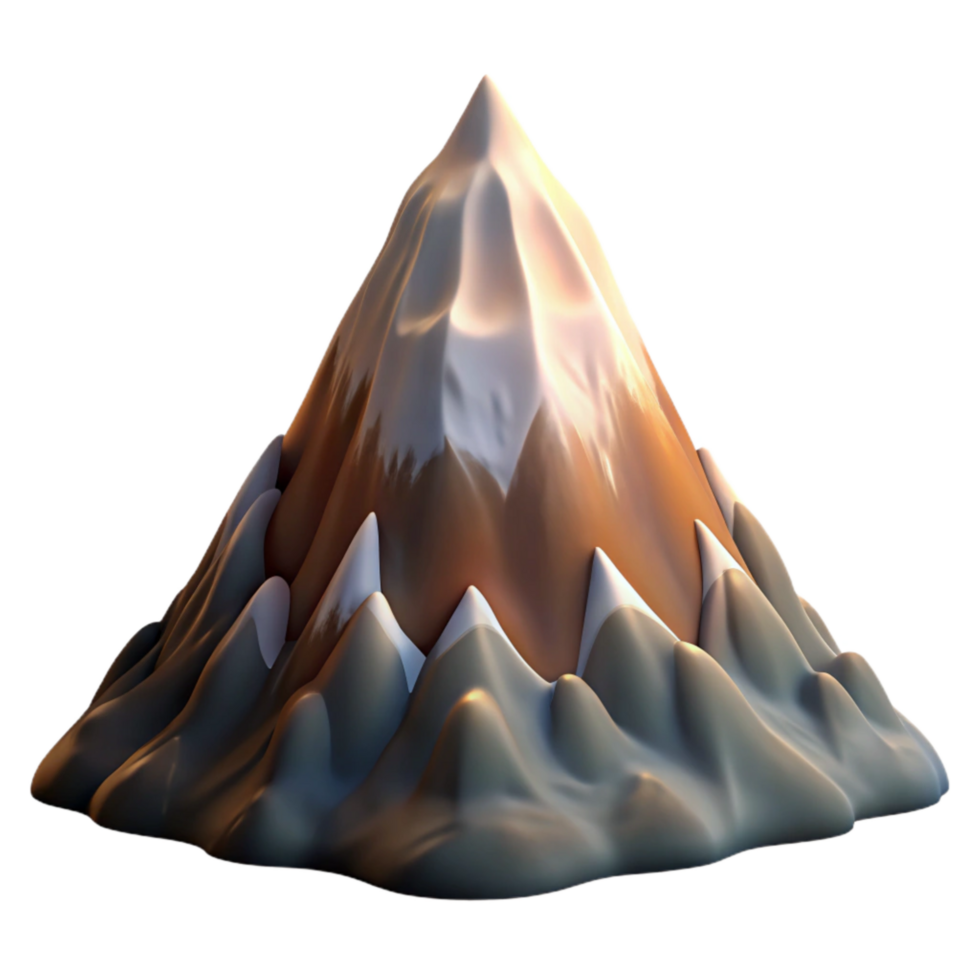 elegant vintage Mountain Peak Dramatic Lighting Cutout high quality png