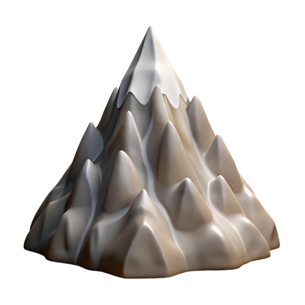 dramatic creative Mountain Peak Cutout Isolated with Jagged Edges genuine png