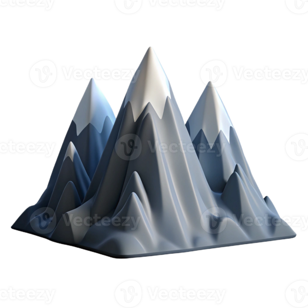 wonderful artistic Mountain Range Silhouette Isolated original png