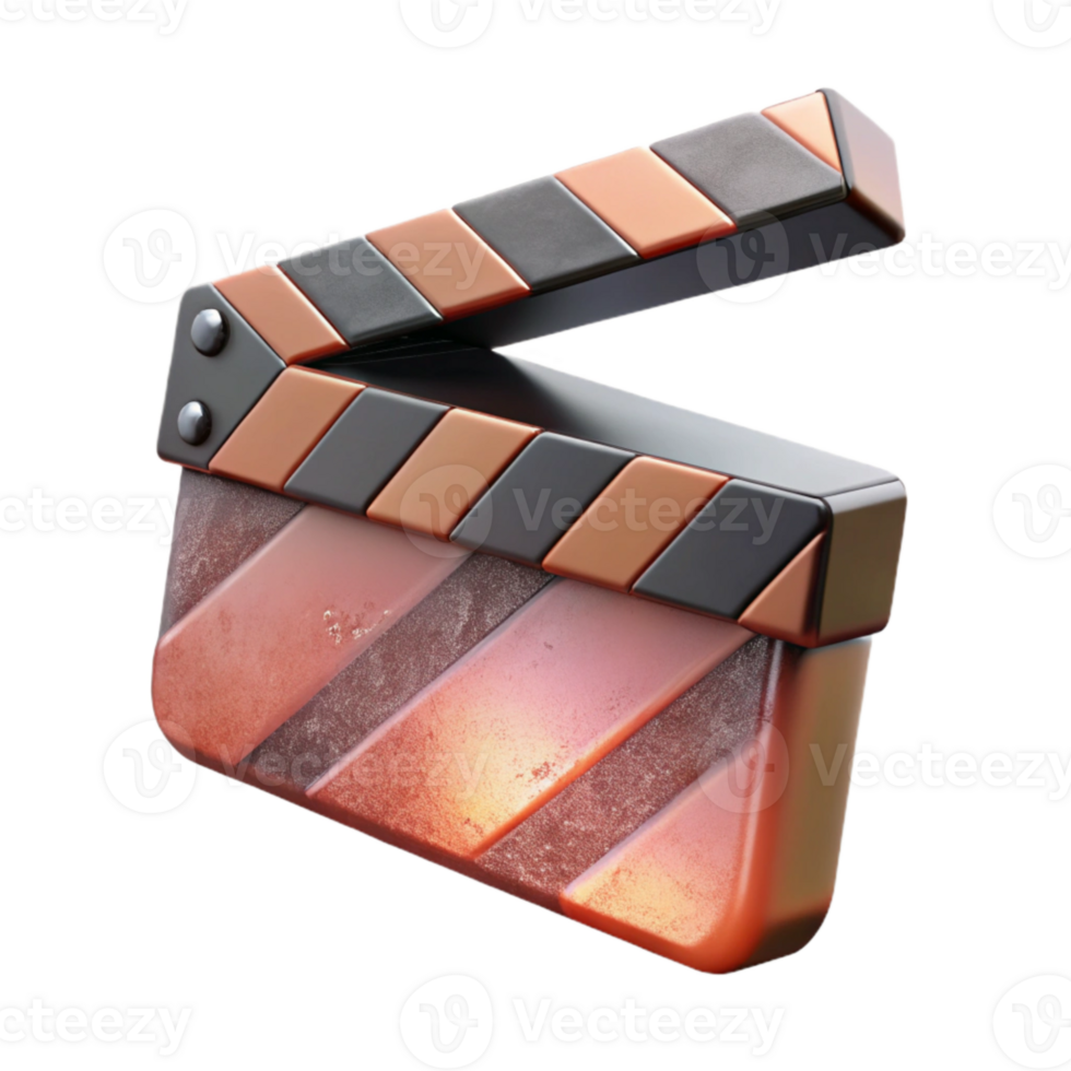 vibrant traditional Movie Clapperboard Open Cutout original png