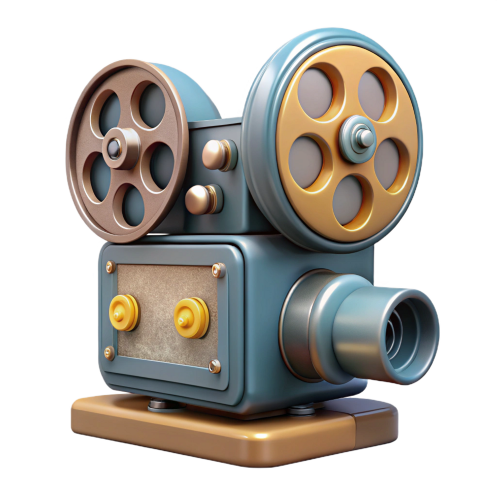 serene modern Movie Projector Vintage Style Isolated high quality png
