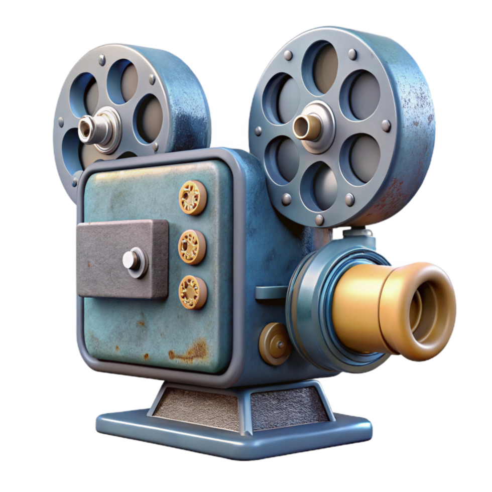 vibrant abstract Movie Projector Vintage Style Isolated genuine png
