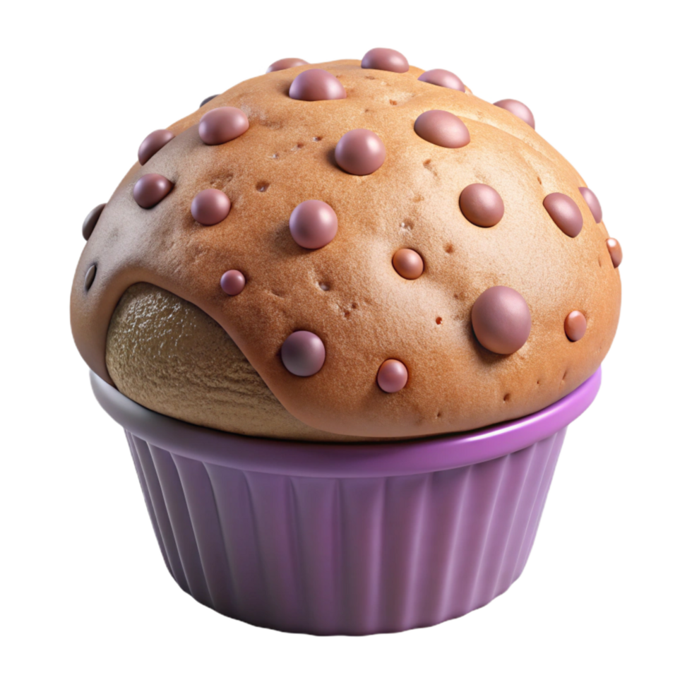serene vintage Muffin Cutout with Crumbs png