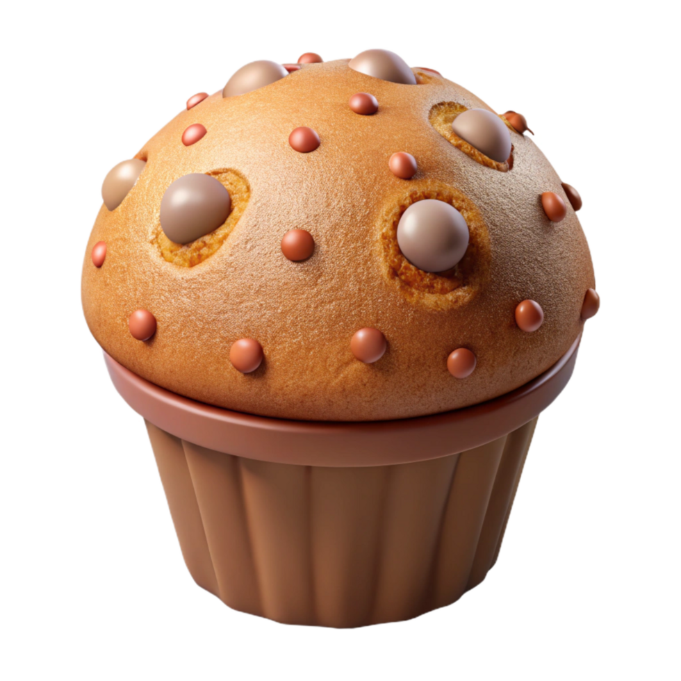 serene creative Muffin Cutout with Crumbs png