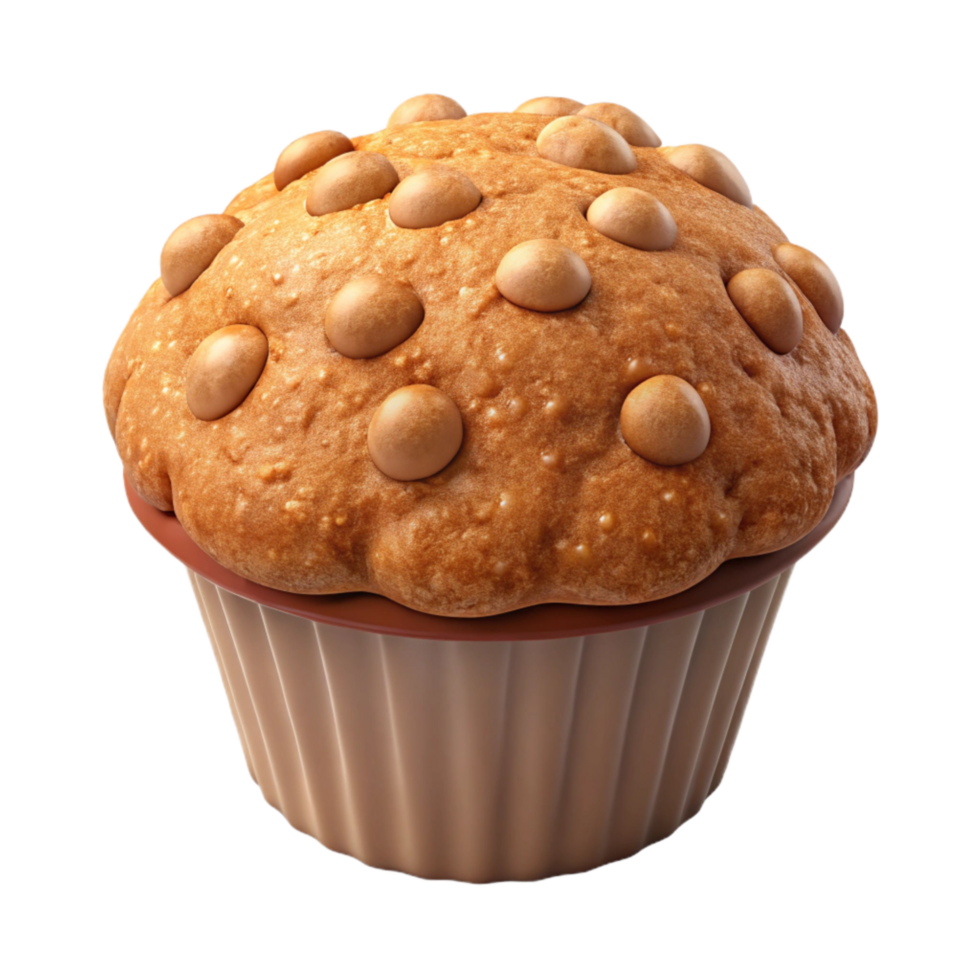 elegant traditional Muffin Isolated Transparent Background with Crumb Topping high resolution png