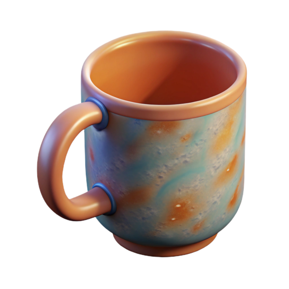 stunning abstract Mug Design Isolated with Transparent Background png