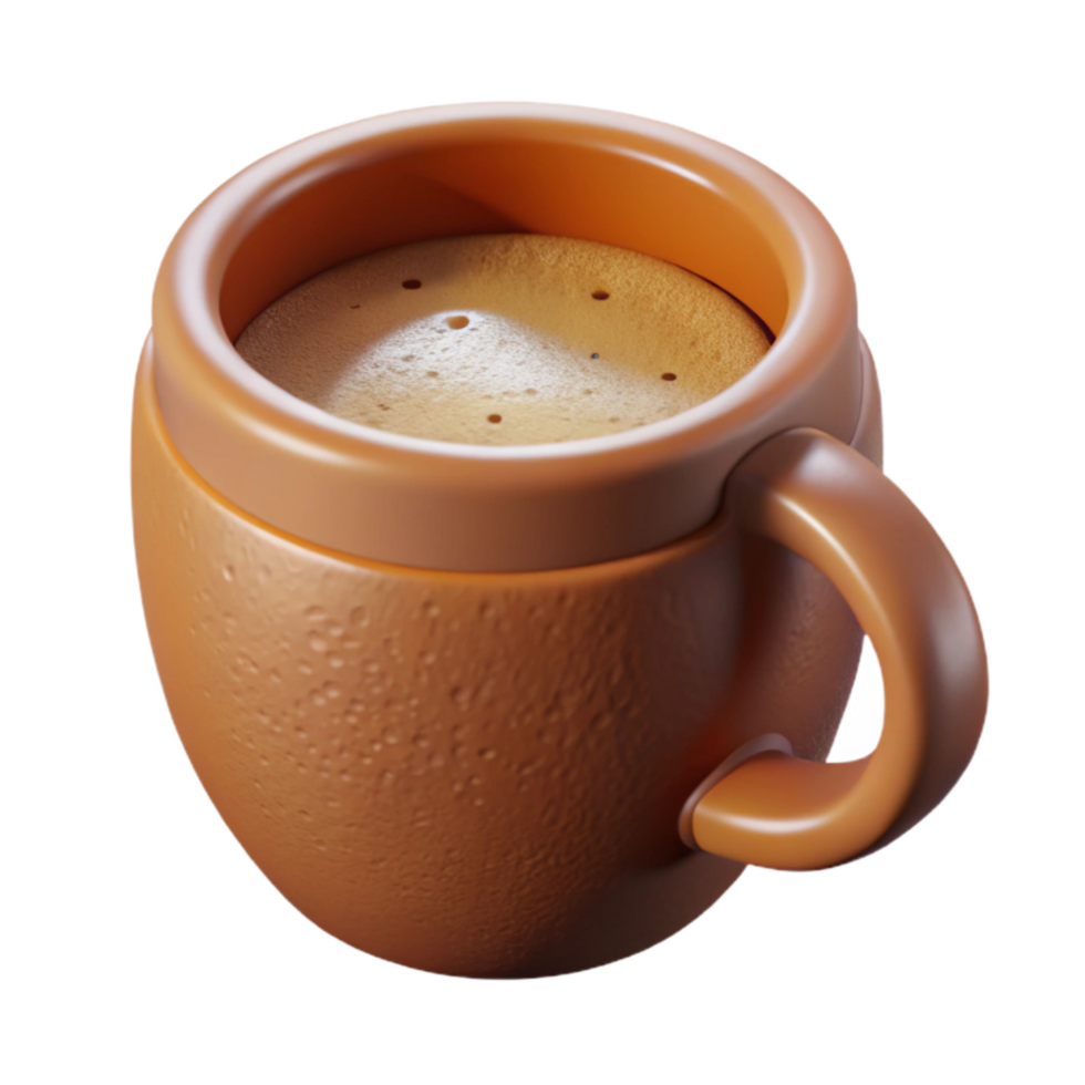 vibrant minimalist Mug of Coffee Cutout detailed png