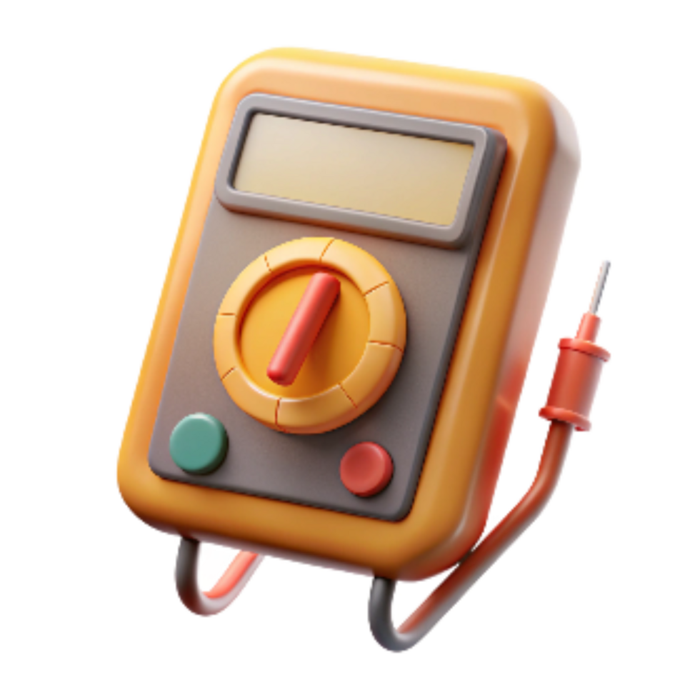 extraordinary rustic Multimeter Digital Display Close Up Isolated png