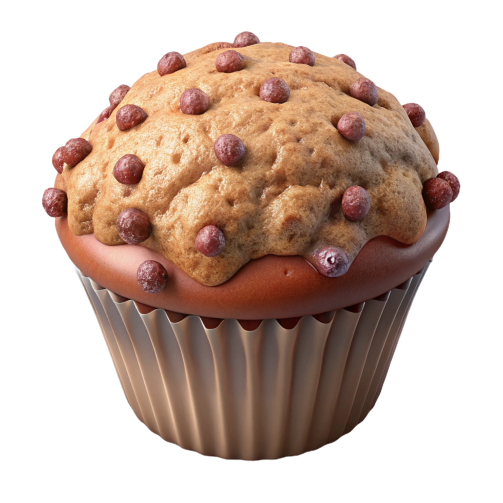 wonderful abstract Muffin Isolated Transparent Background with Crumb Topping detailed png