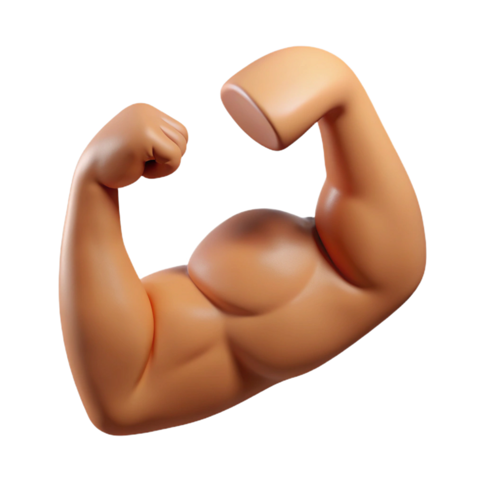 vibrant rustic Muscular Arm Flexing Bicep Cutout Transparent Background authentic png