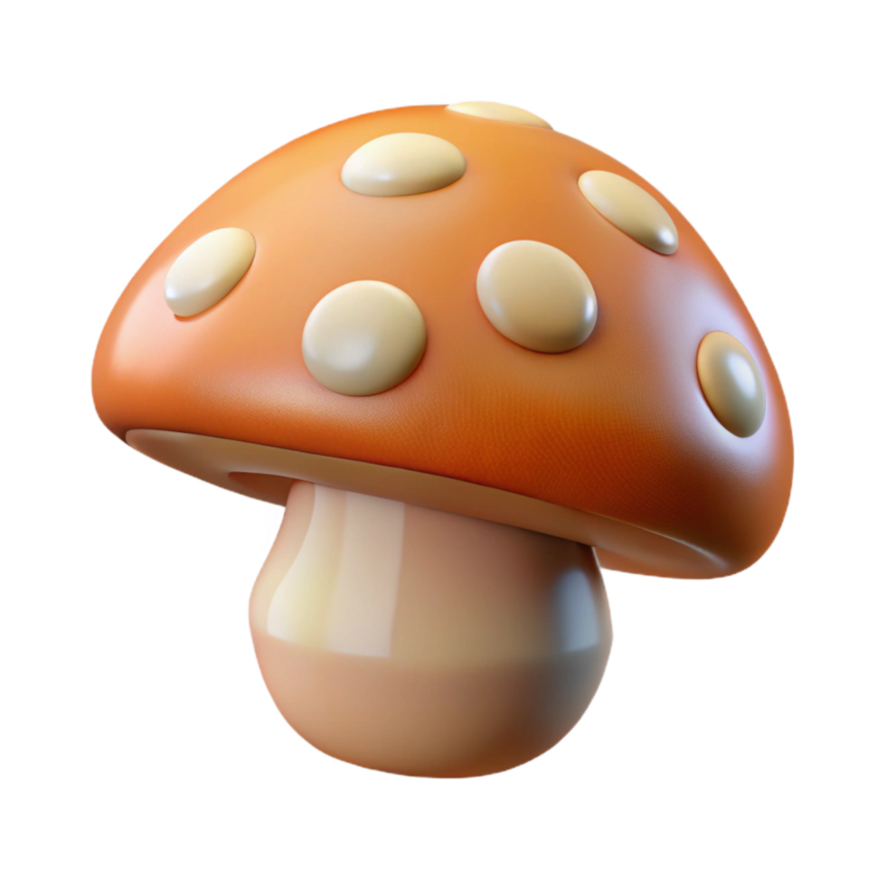 vibrant creative Mushroom Cap Isolated on a Transparent Background png