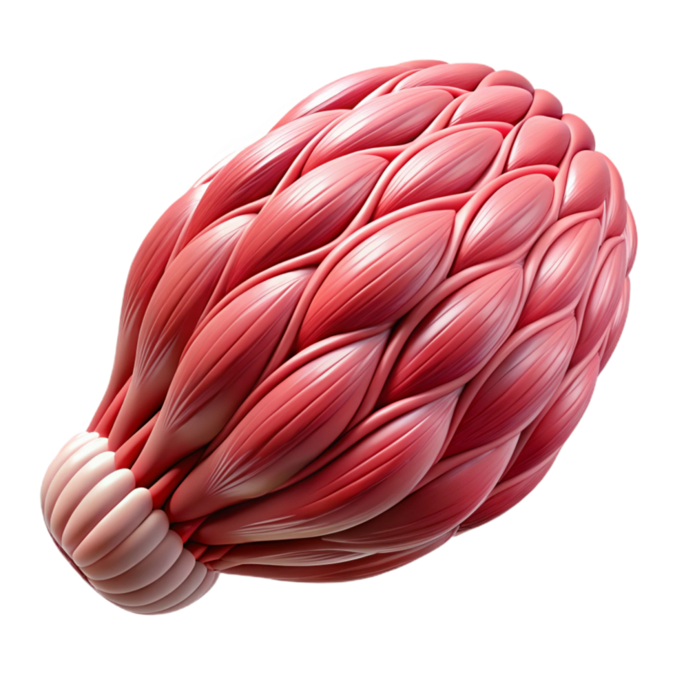 vibrant classic Muscle Fiber Microscopic View Isolated Cutout premium png