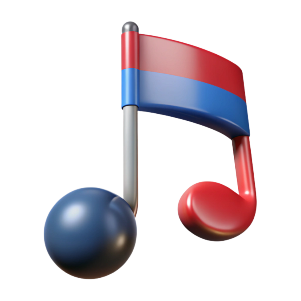 stunning rustic Music Note Cutout with Stem and Flag Transparent Background detailed png