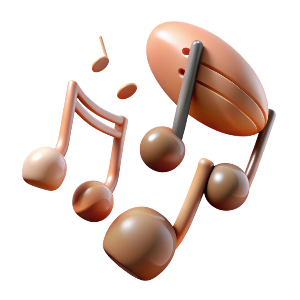 wonderful creative Music Notes Floating with Transparent Background exclusive png
