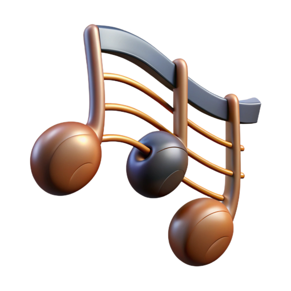 elegant traditional Music Notes on Staff Transparent Background professional png