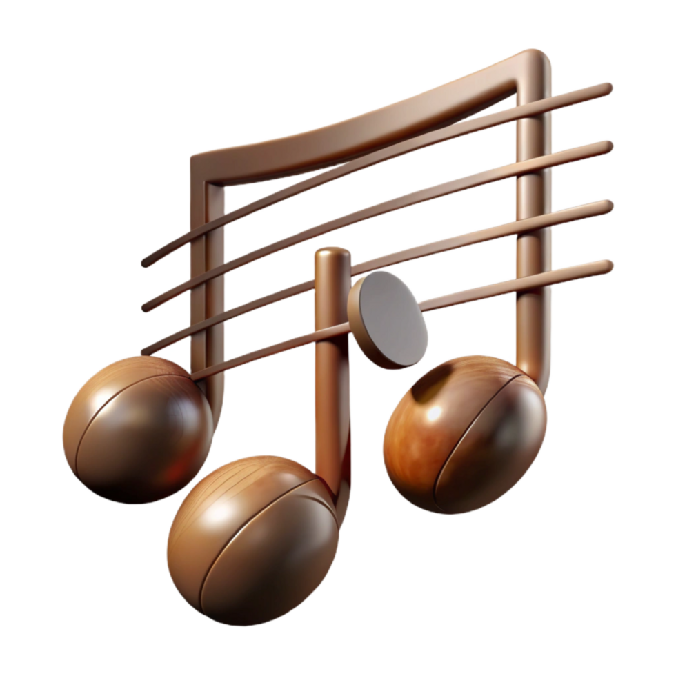beautiful classic Music Notes on Staff Transparent Background png