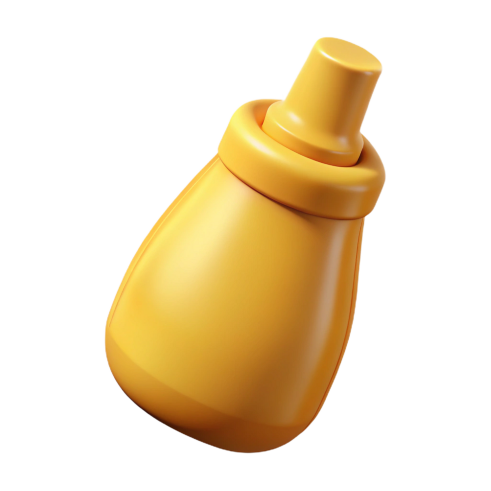 vibrant abstract Mustard Bottle Cutout with Yellow Color png
