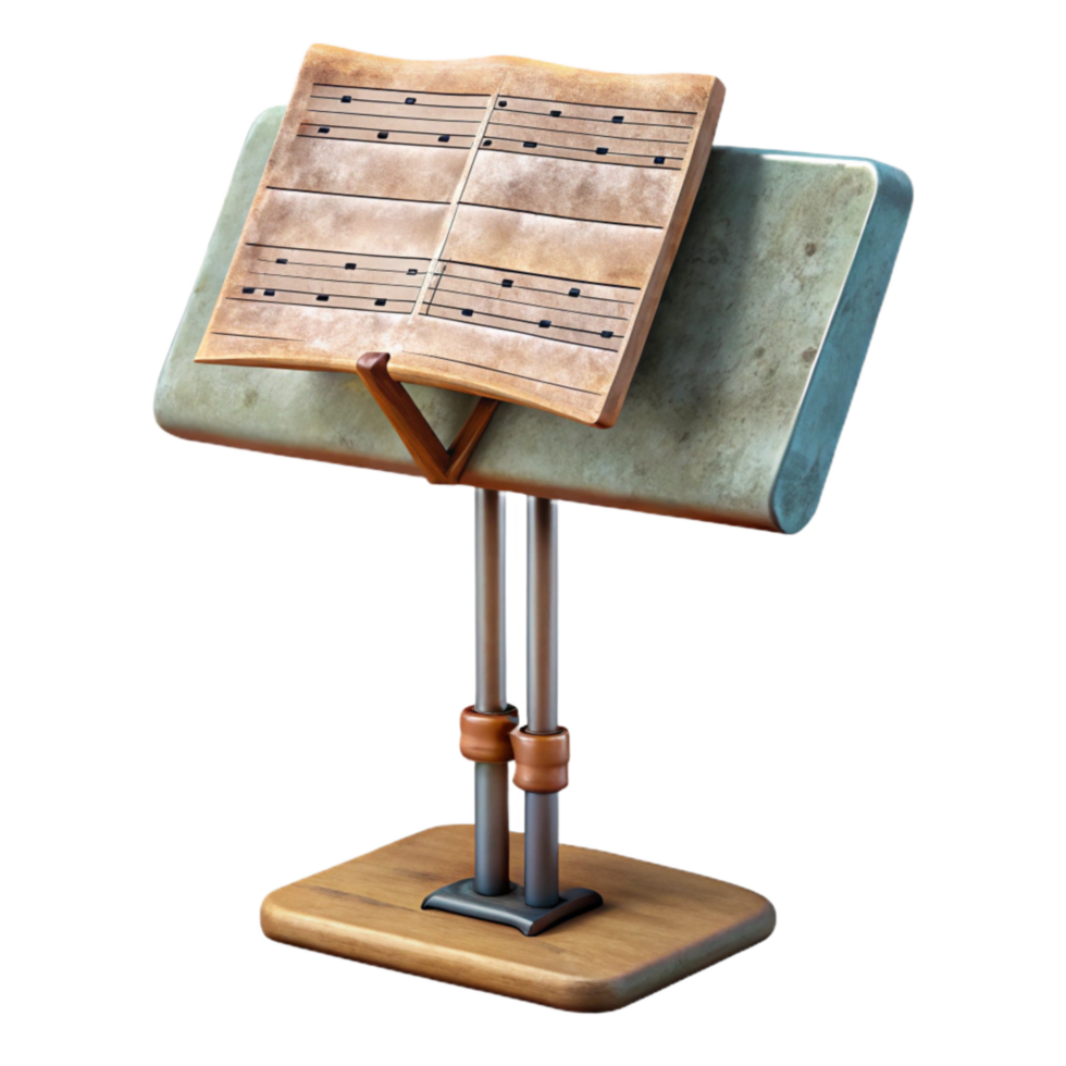 impressive abstract Music Stand with Sheet Music Cutout exclusive png
