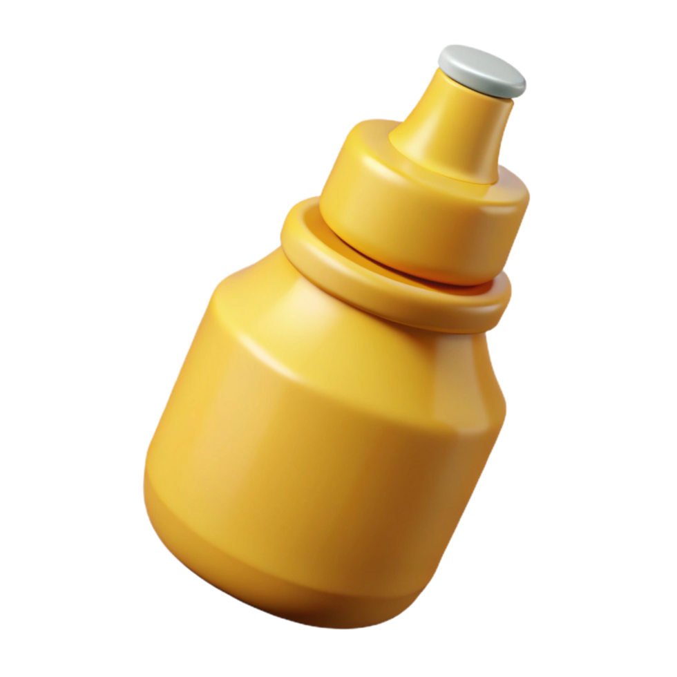 wonderful classic Mustard Bottle Cutout with Yellow Color genuine png