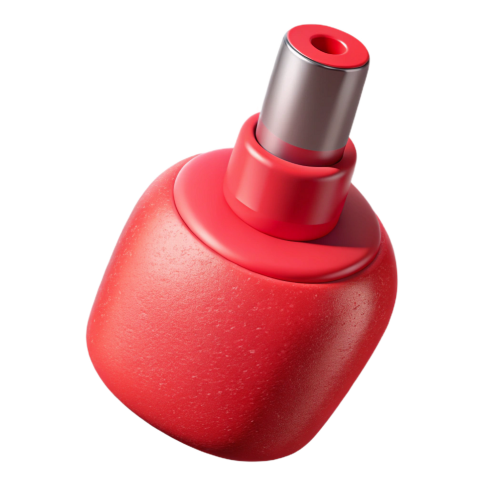 dramatic abstract Nail Polish Bottle Red Color Transparent Background Cutout exclusive png