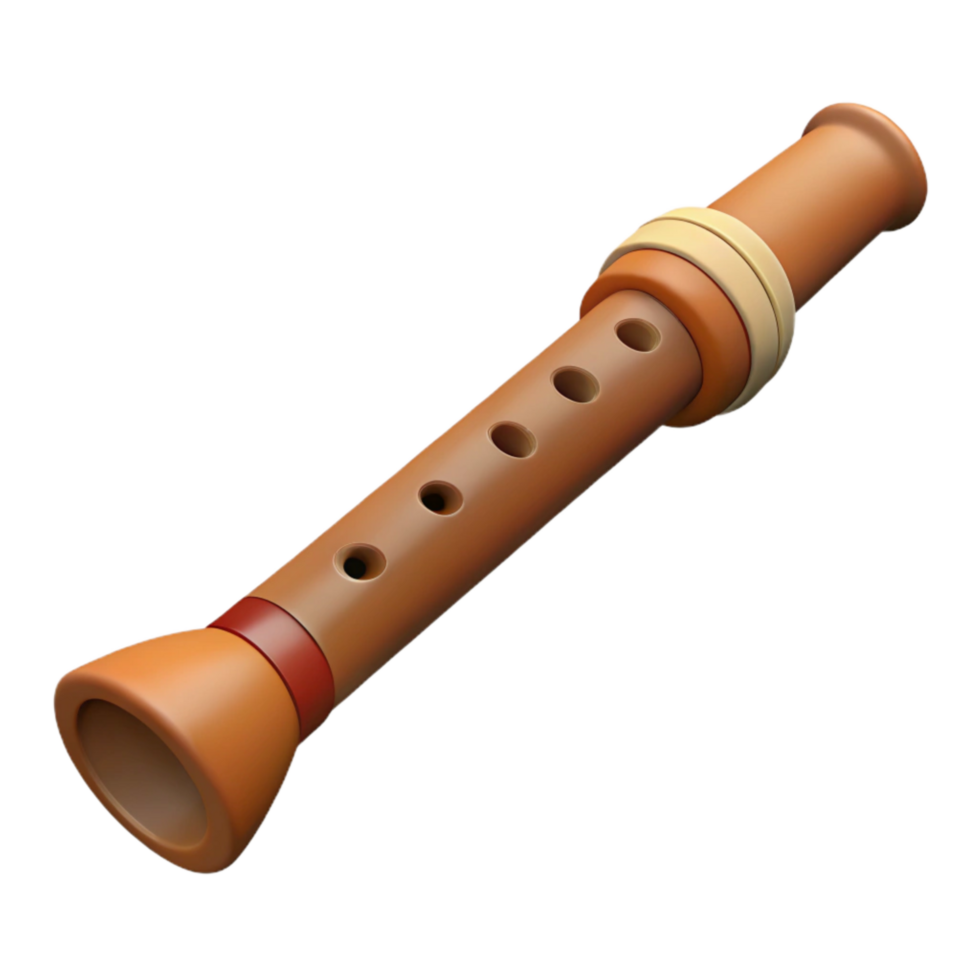 serene traditional Native American Flute Wooden Texture Transparent Background exclusive png