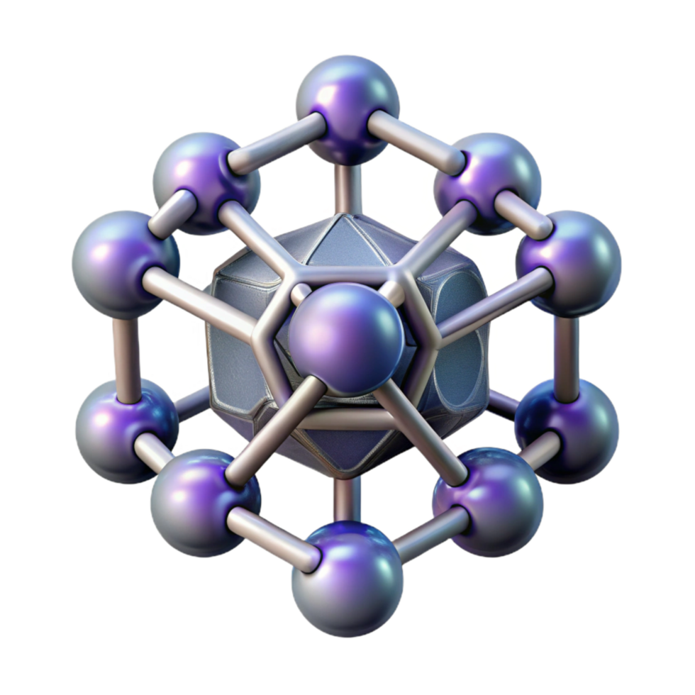 elegant minimalist Nanotechnology Structure Abstract Design Isolated Element png
