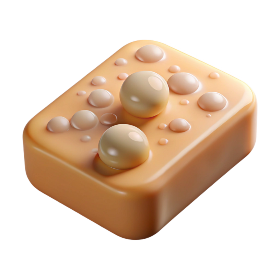 wonderful classic Natural Soap Bar with Bubbles Transparent Background genuine png