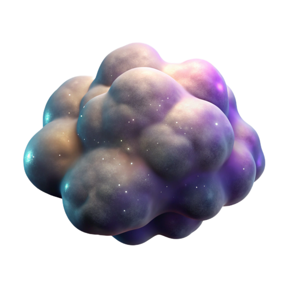 elegant modern Nebula Cloud Formation Isolated Transparent Background exclusive png