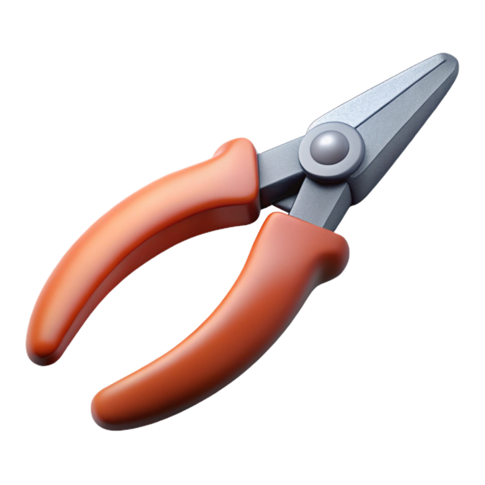 vibrant artistic Needle Nose Pliers Side View Isolated genuine png
