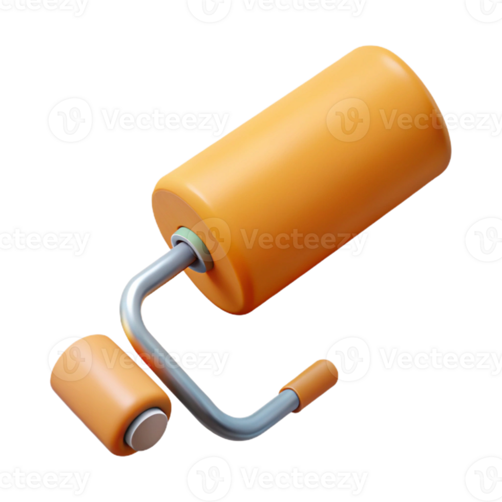 impressive contemporary New Paint Roller Angled View Isolated authentic png
