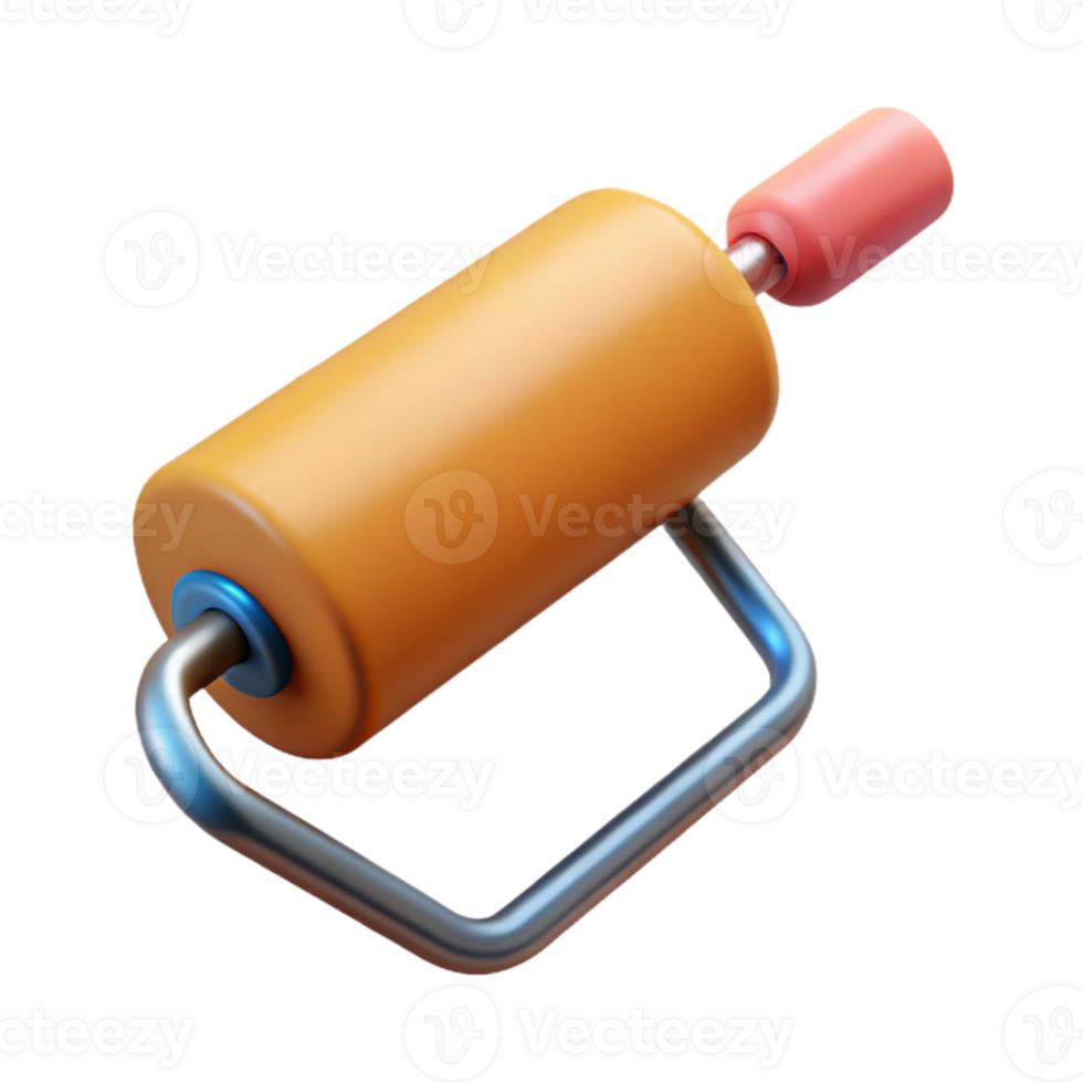 impressive abstract New Paint Roller Angled View Isolated high resolution png