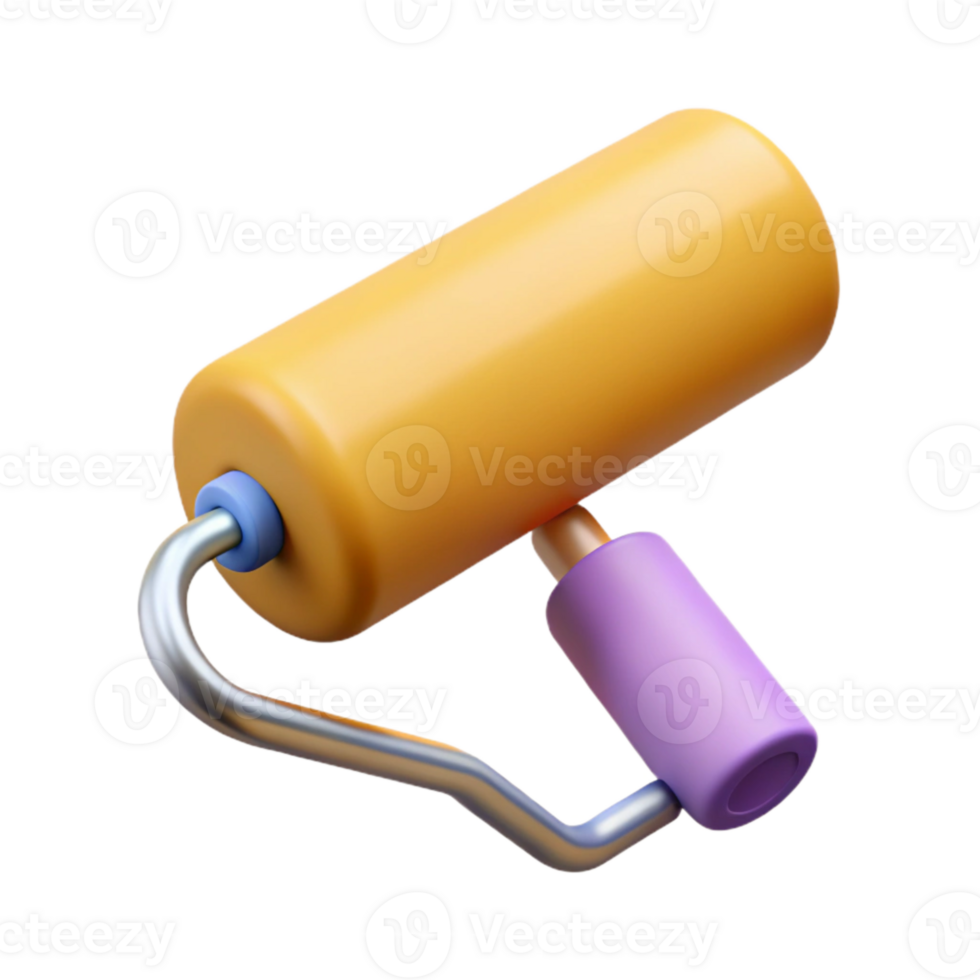 extraordinary modern New Paint Roller White Background Isolated high quality png