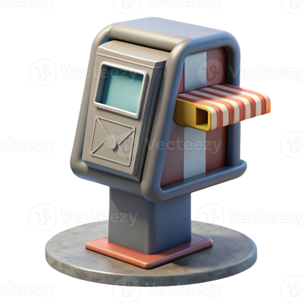 impressive contemporary Newspaper Dispenser on Sidewalk Cutout Element high resolution png