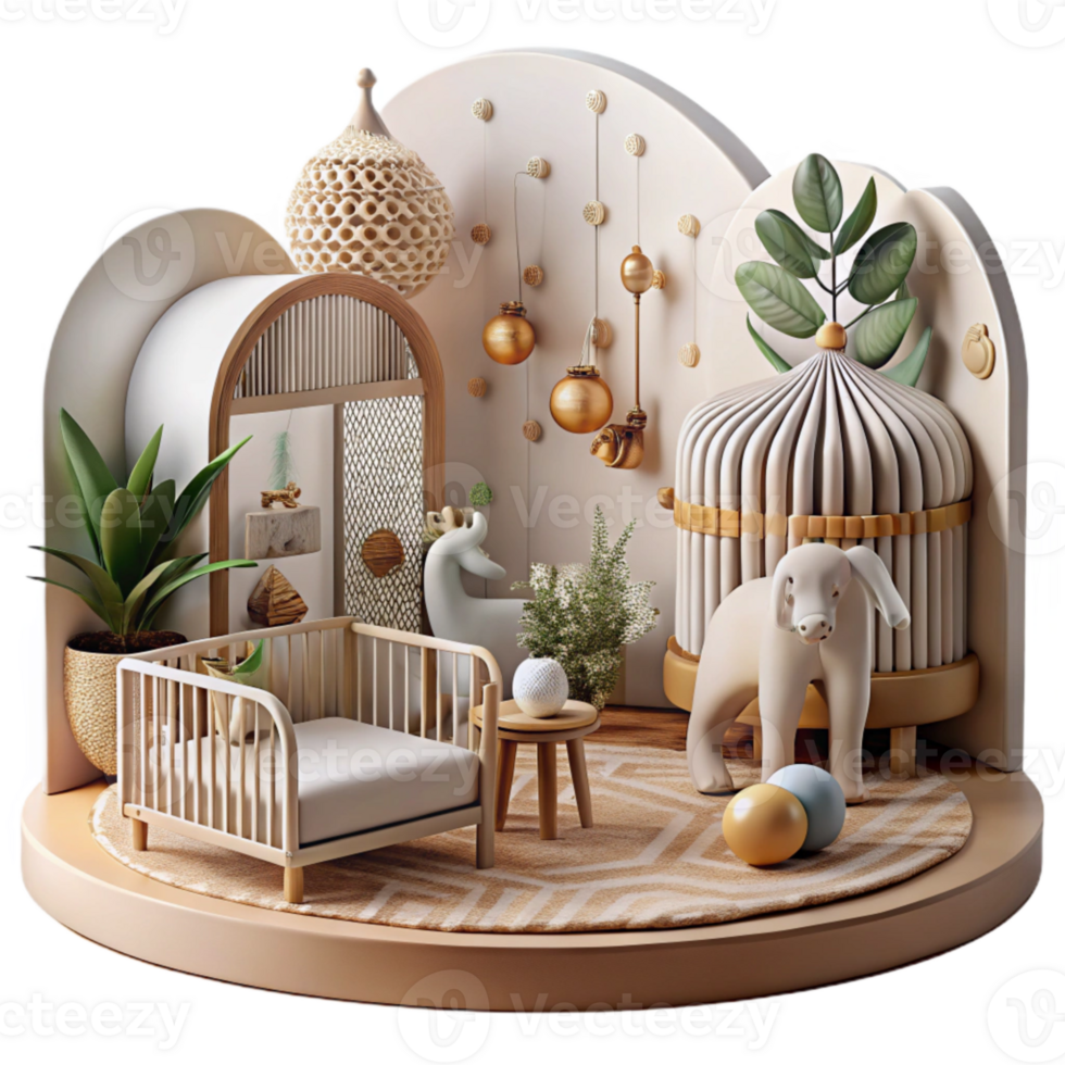 wonderful minimalist Nursery Decorated with Animals Cutout high quality png