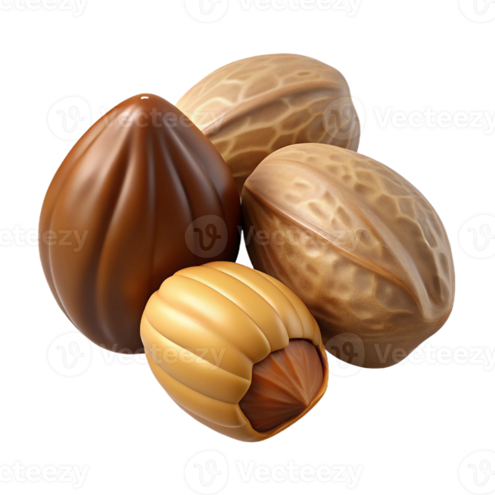 wonderful artistic Nuts and Seeds Isolated Element premium png