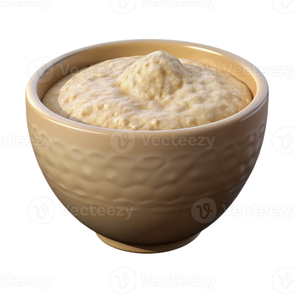 beautiful artistic Oatmeal Bowl with Transparent Background high resolution png