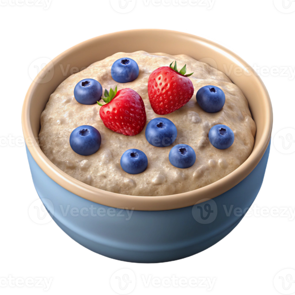 extraordinary abstract Oatmeal with Berries Transparent Background premium png