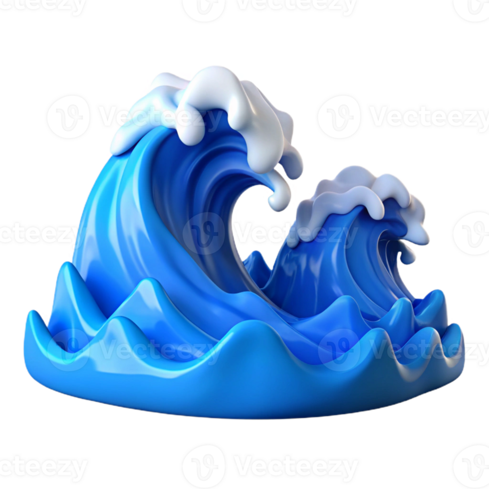 serene rustic Ocean Waves Blue Water Crashing Surf Cutout exclusive png