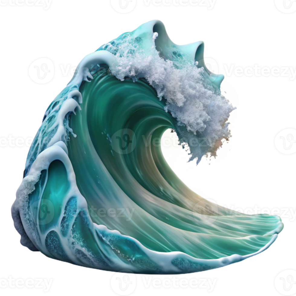 extraordinary abstract Ocean Wave Crashing on Shore Transparent Background premium png