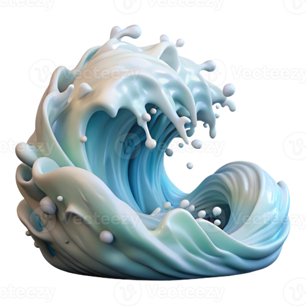 vibrant creative Ocean Waves Crashing Dramatic Splash White Foam Transparent Background premium png