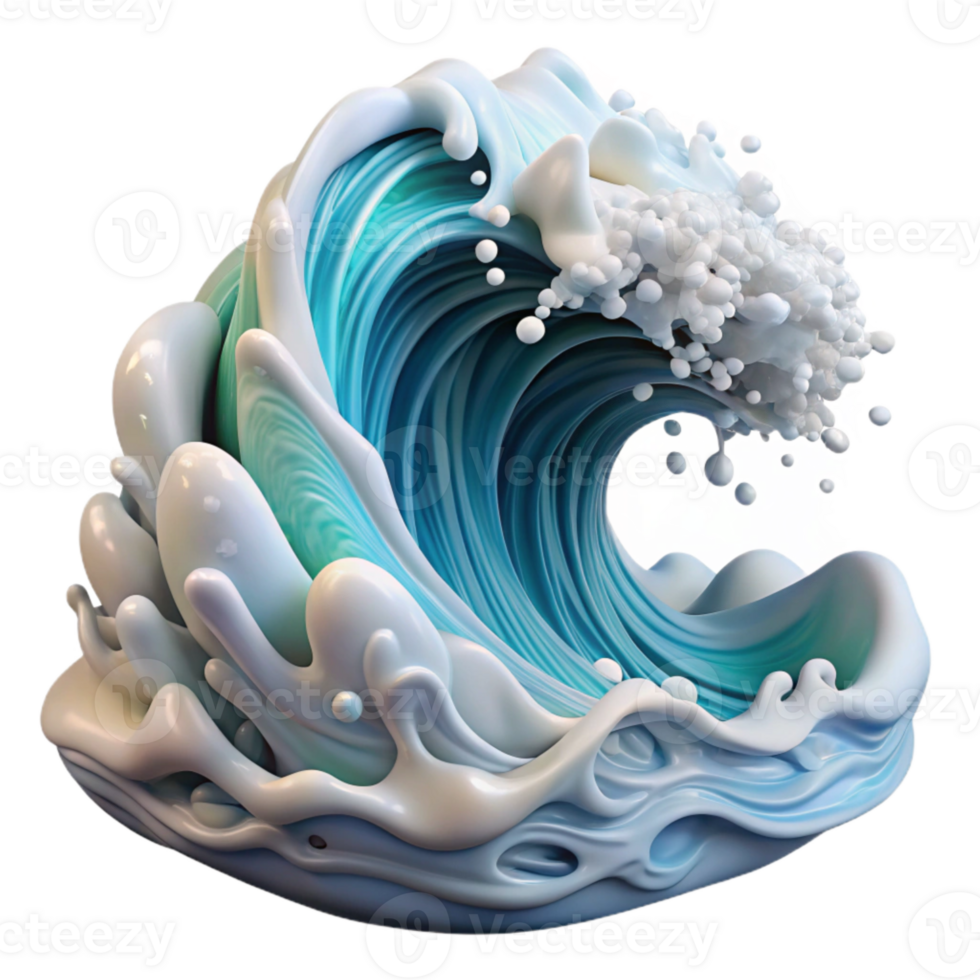 impressive rustic Ocean Waves Crashing Dramatic Splash White Foam Transparent Background premium png