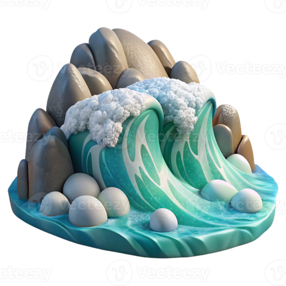 magnificent creative Ocean Waves Crashing on Shore Transparent Background high resolution png