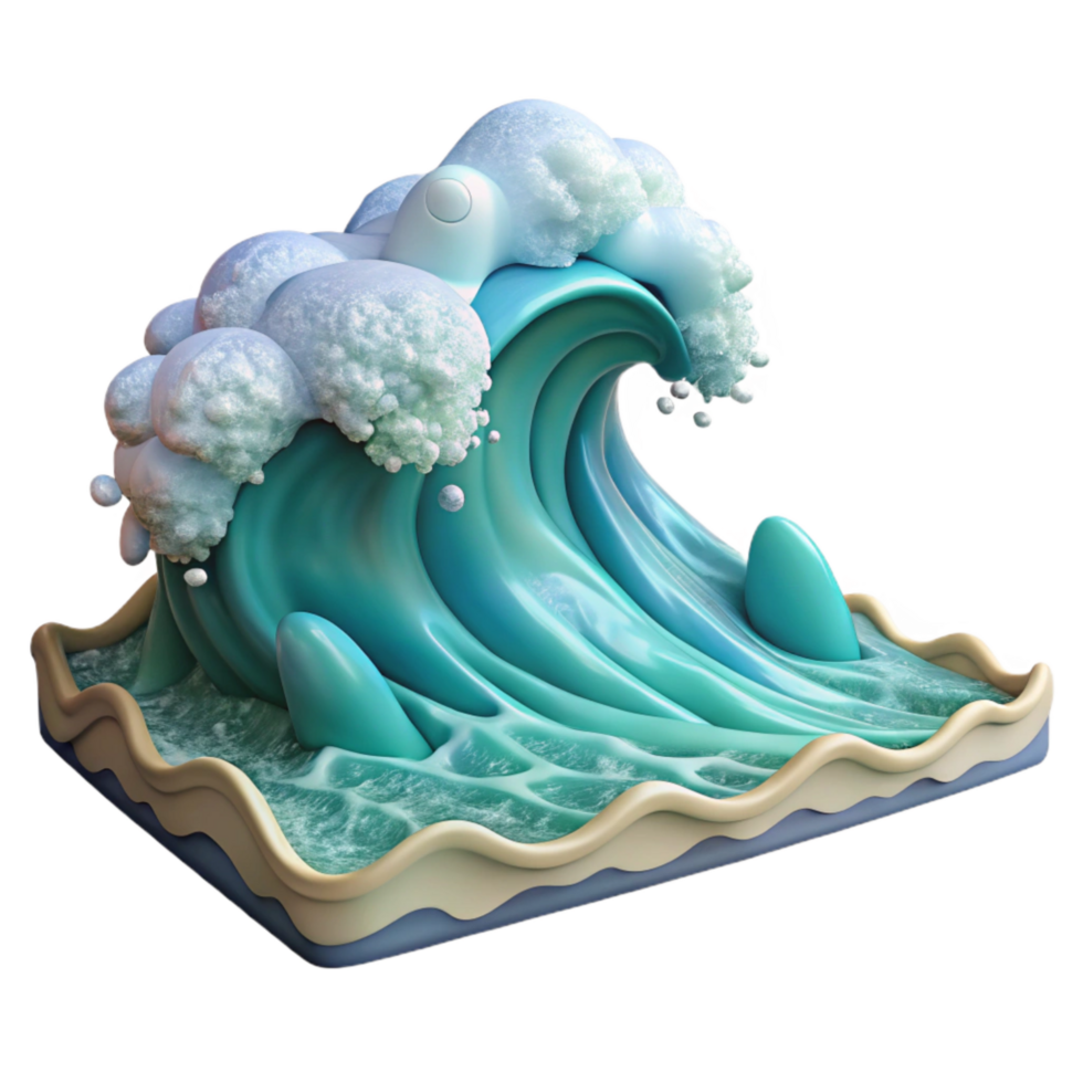 impressive contemporary Ocean Waves Crashing on Shore Transparent Background exclusive png